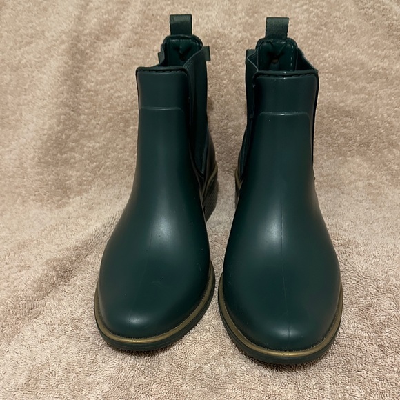 kate spade Shoes - Kate spade Dark Green rain Ankle Boots, Women’s Size 7